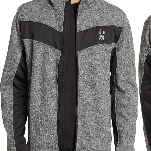 Spyder Men's Ray Full Zip Jacket Charcoal Heather Small - Picture 1 of 13